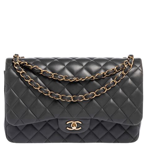 chanel grey shopping bag|classic double flap Chanel bag.